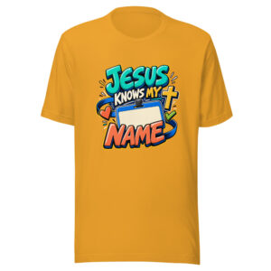 Jesus Knows My Name Graphic Tee mockup 1 Jesus Knows My Name Graphic Tee front view