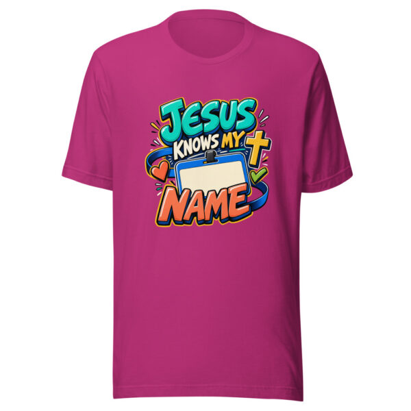 Jesus Knows My Name Graphic Tee mockup 15