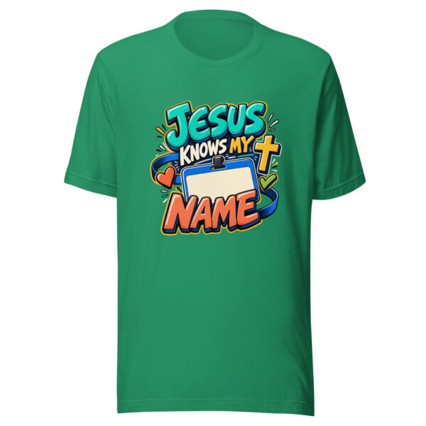 Jesus Knows My Name Graphic Tee mockup 16