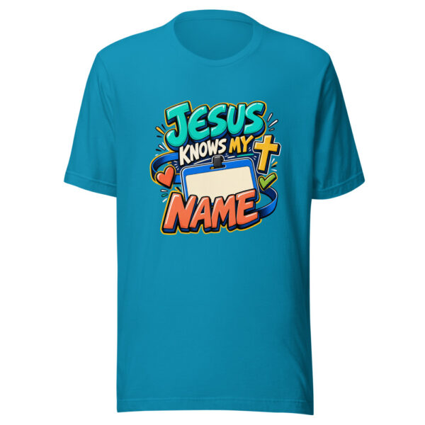 Jesus Knows My Name Graphic Tee mockup 2