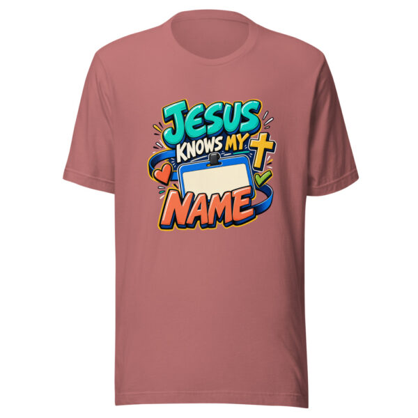 Jesus Knows My Name Graphic Tee mockup 21