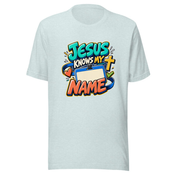 Jesus Knows My Name Graphic Tee mockup 22