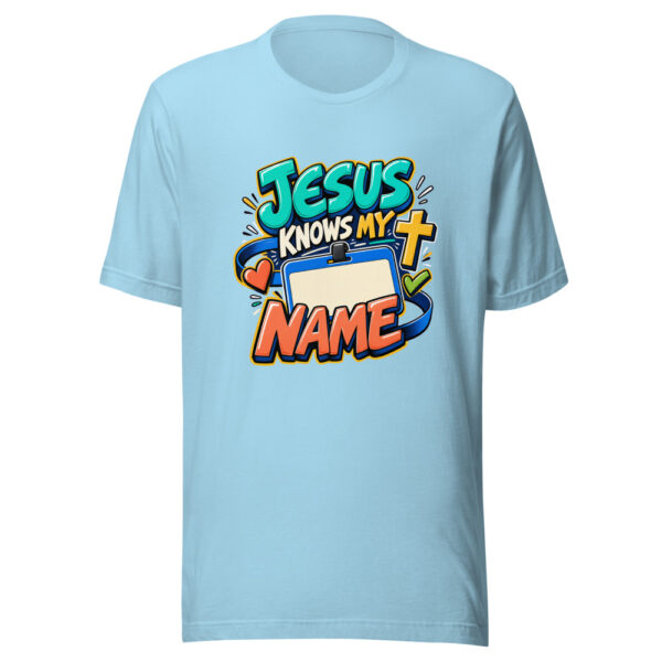 Jesus Knows My Name Graphic Tee mockup 5
