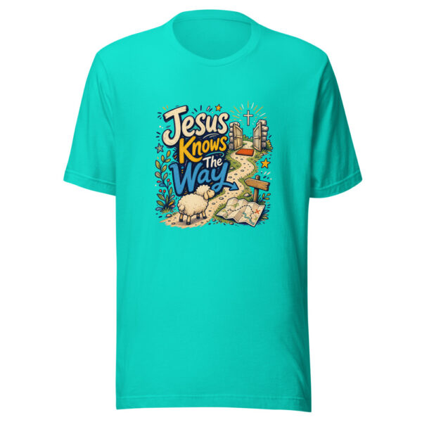 Jesus Knows The Way Graphic Tee mockup 3 Jesus Knows The Way Graphic Tee mockup 3