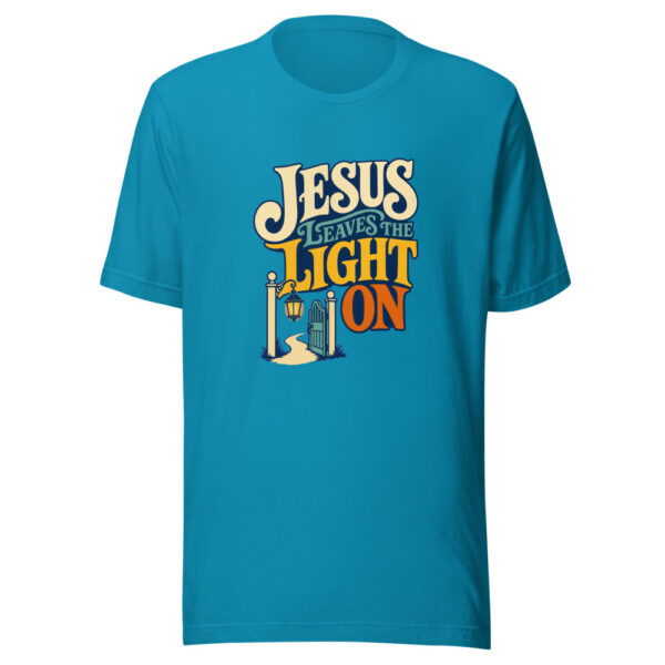 Jesus Leaves The Light On Jesus-leaves-light-on Graphic Tee mockup 2