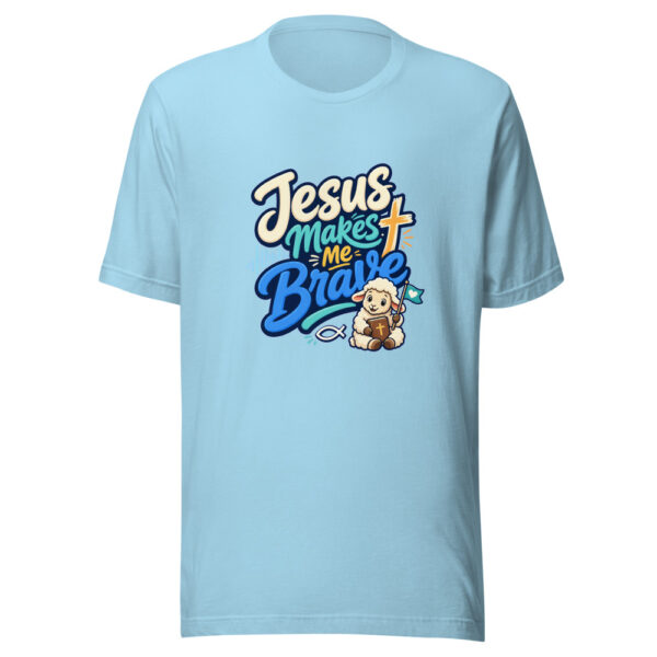 Jesus Makes Me Brave Graphic Tee mockup 17