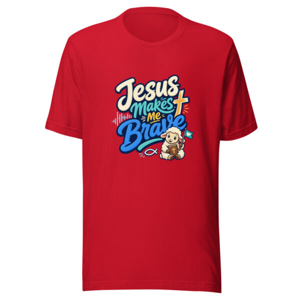Jesus Makes Me Brave Graphic Tee mockup 19