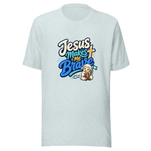 Jesus Makes Me Brave Graphic Tee mockup 22