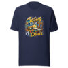 Jesus Pulls Up A Chair Graphic Tee mockup 9