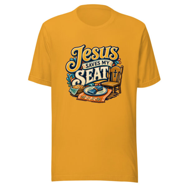 Jesus Saves My Seat Graphic Tee front view