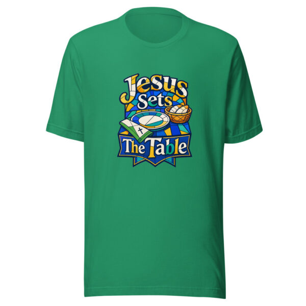Jesus Sets The Table Graphic Tee mockup 16