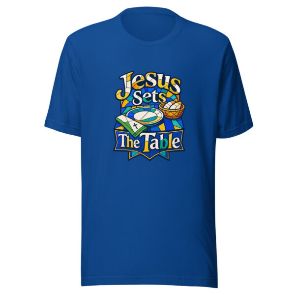 Jesus Sets The Table Graphic Tee mockup 3