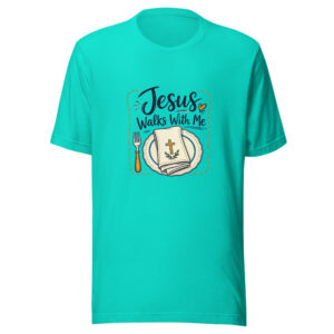 Jesus Walks With Me Graphic Tee front view