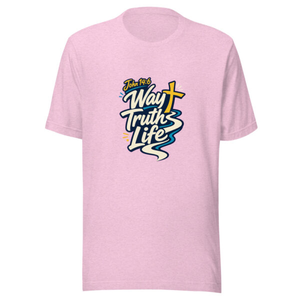 John 14:6 Way Truth Life Graphic Tee mockup 23