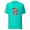 John 14:6 Way Truth Life Graphic Tee mockup 3