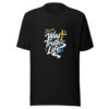 John 14:6 Way Truth Life Graphic Tee mockup 7