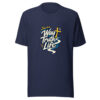 John 14:6 Way Truth Life Graphic Tee mockup 9