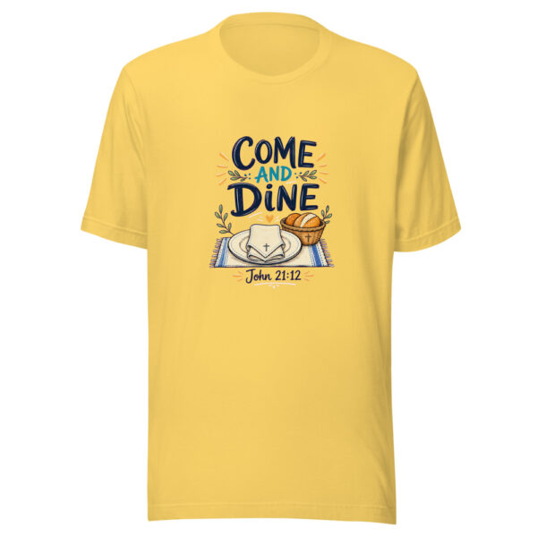 John 21:12 Come And Dine Graphic Tee mockup 20