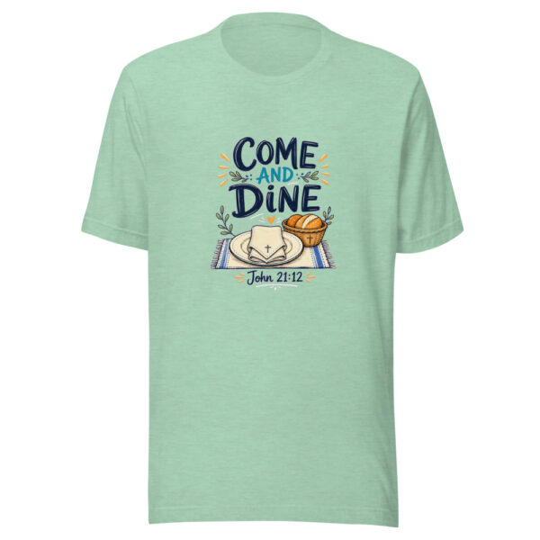 John 21:12 Come And Dine Graphic Tee mockup 24