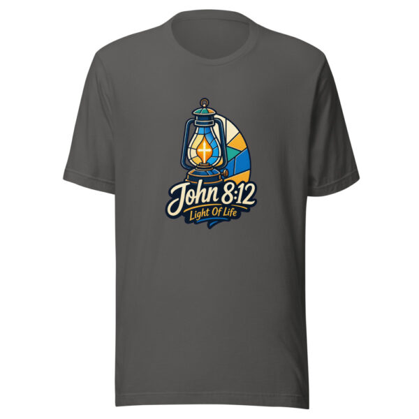 John 8:12 Light Of Life Graphic Tee mockup 10