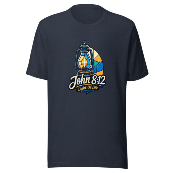 John 8:12 Light Of Life Graphic Tee mockup 13