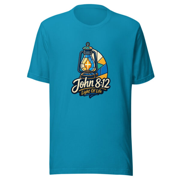 John 8:12 Light Of Life Graphic Tee mockup 2