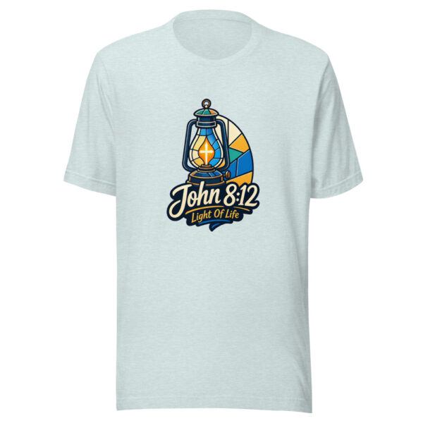 John 8:12 Light Of Life Graphic Tee mockup 22