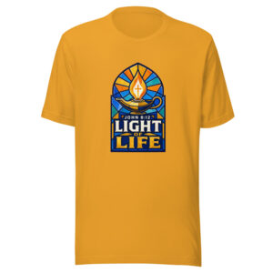 John 8:12 Light Of Life Heartbeat-20260630T091441Z Graphic Tee mockup 1 John 8:12 Light Of Life Heartbeat-20260630T091441Z Graphic Tee front view