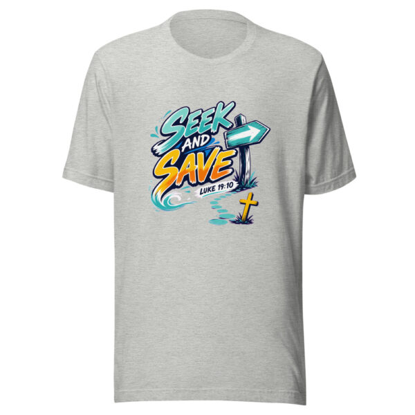 Luke 19:10 Seek And Save Graphic Tee mockup 11 Luke 19:10 Seek And Save Graphic Tee mockup 11