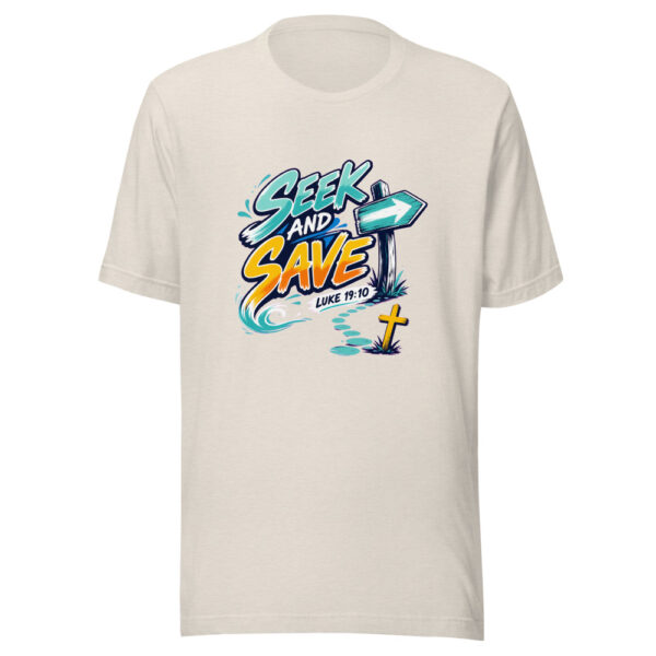 Luke 19:10 Seek And Save Graphic Tee mockup 14 Luke 19:10 Seek And Save Graphic Tee mockup 14
