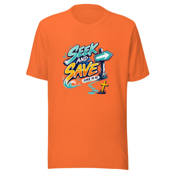 Luke 19:10 Seek And Save Graphic Tee mockup 17 Luke 19:10 Seek And Save Graphic Tee mockup 17