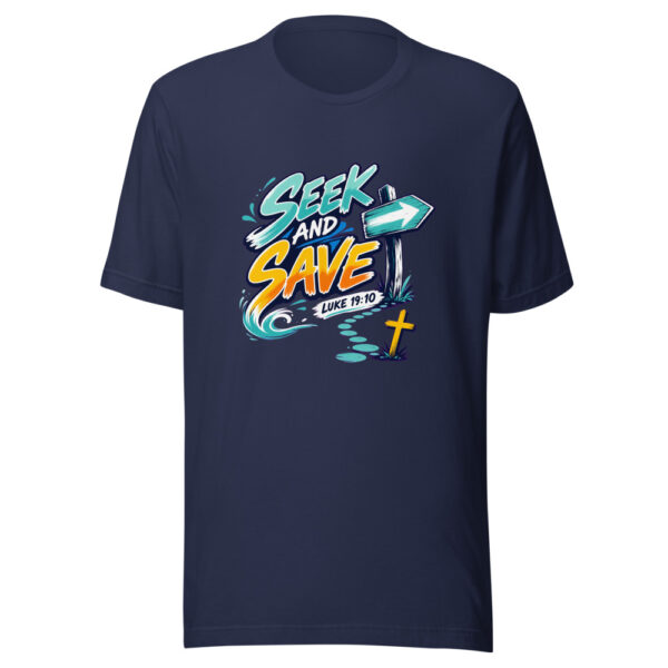 Luke 19:10 Seek And Save Graphic Tee mockup 9 Luke 19:10 Seek And Save Graphic Tee mockup 9