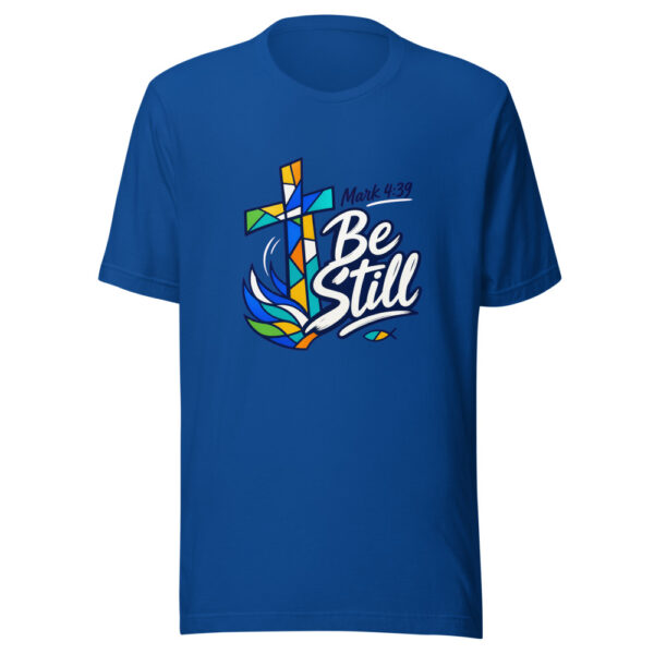 Mark 4:39 Be Still Graphic Tee mockup 3
