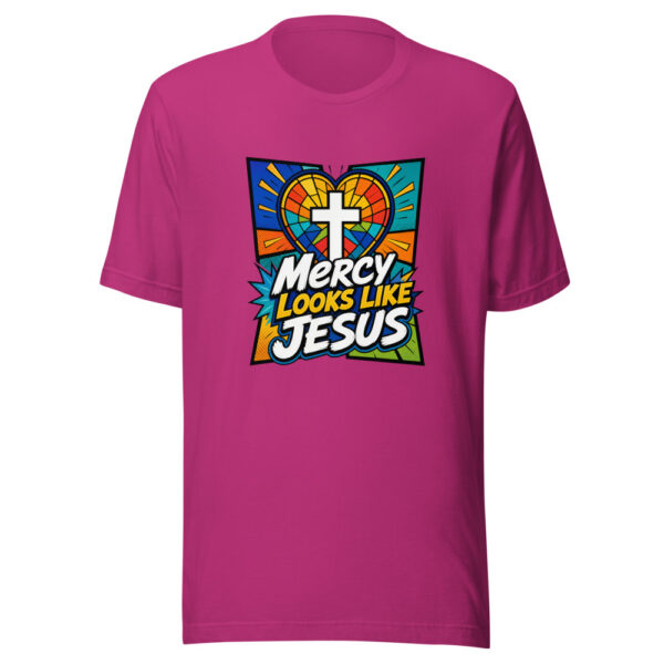Mercy Looks Like Jesus Graphic Tee mockup 15