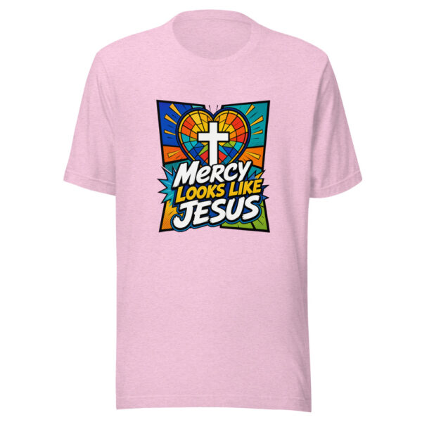 Mercy Looks Like Jesus Graphic Tee mockup 23