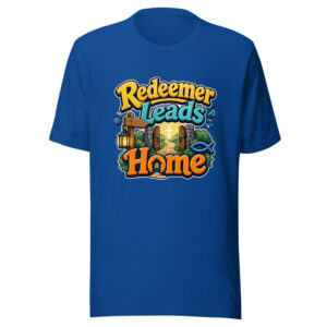 Redeemer Leads Home Graphic Tee mockup 1 Redeemer Leads Home Graphic Tee front view