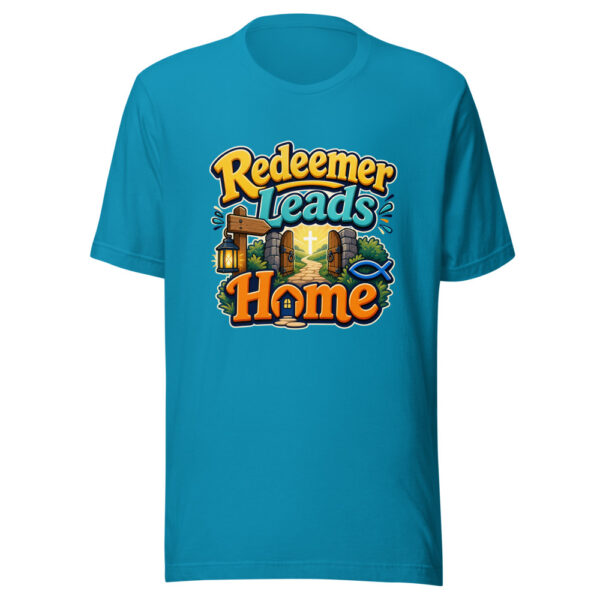Redeemer Leads Home Graphic Tee mockup 2 Redeemer Leads Home Graphic Tee mockup 2