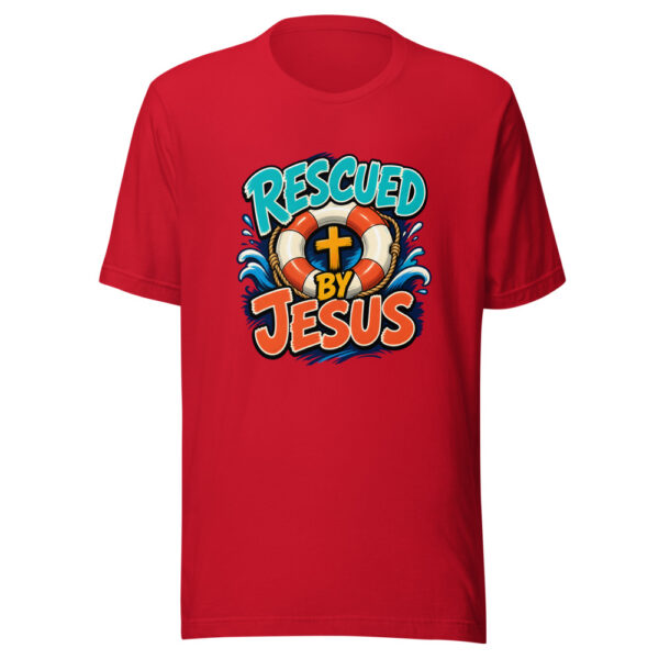 Rescued By Jesus Graphic Tee mockup 20