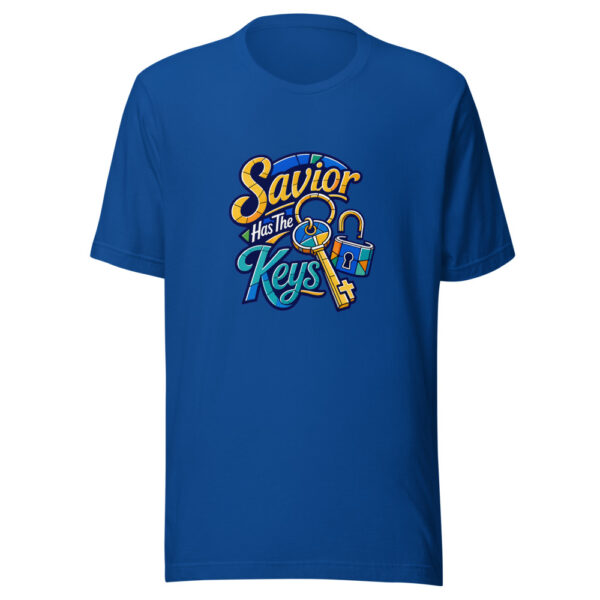 Savior Has The Keys Graphic Tee mockup 3