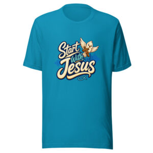 Start With Jesus Graphic Tee mockup 1 Start With Jesus Graphic Tee front view