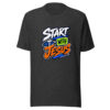 Start With Jesus Graphic Tee mockup 12