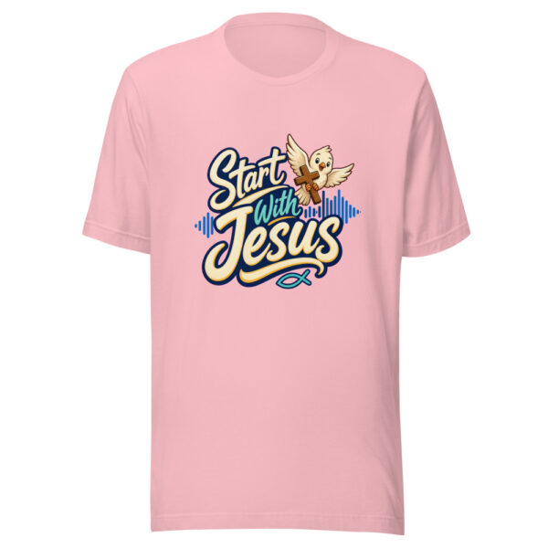 Start With Jesus Graphic Tee mockup 18