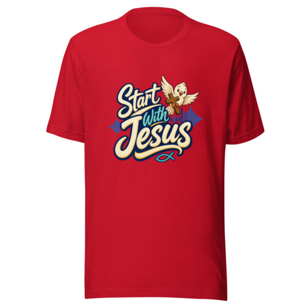 Start With Jesus Graphic Tee mockup 19
