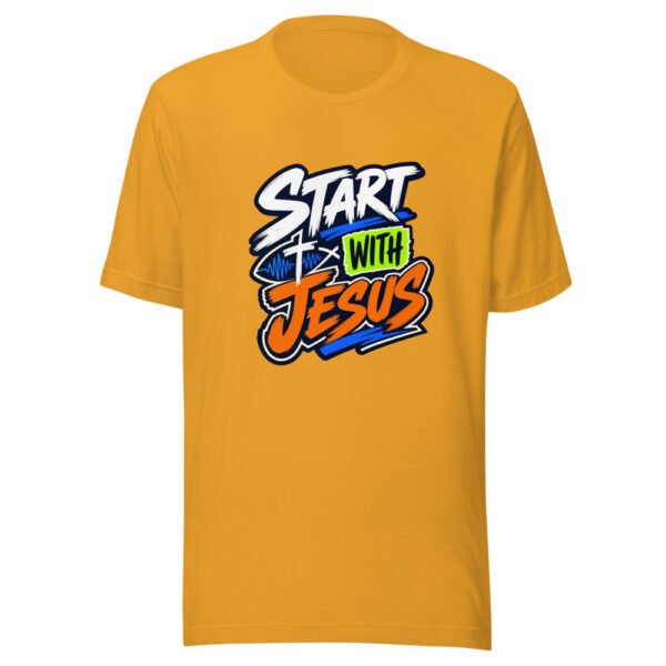 Start With Jesus Graphic Tee mockup 2