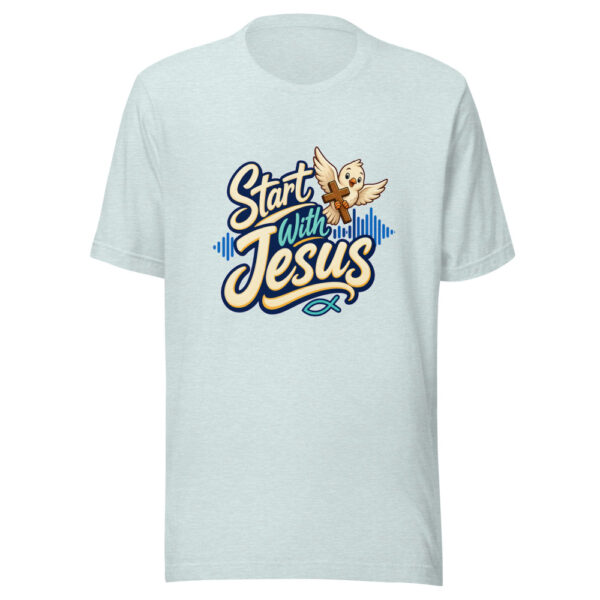 Start With Jesus Graphic Tee mockup 22