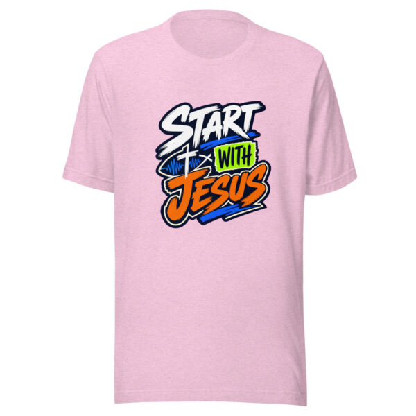 Start With Jesus Graphic Tee mockup 23