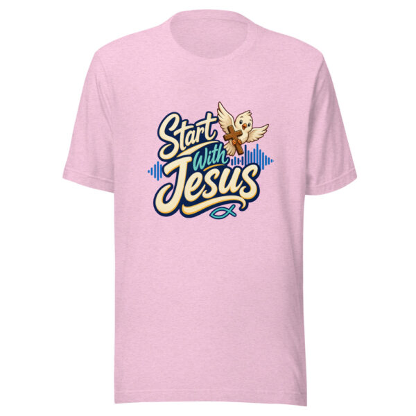 Start With Jesus Graphic Tee mockup 23