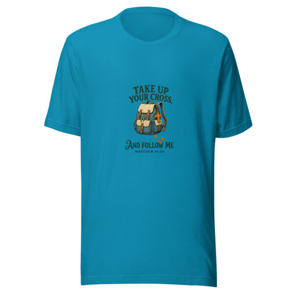 Take Up Your Cross, And Follow Me. — Matthew 16:24 Take-up-your-cross Graphic Tee mockup 2 Take Up Your Cross, And Follow Me. — Matthew 16:24 Take-up-your-cross Graphic Tee mockup 2