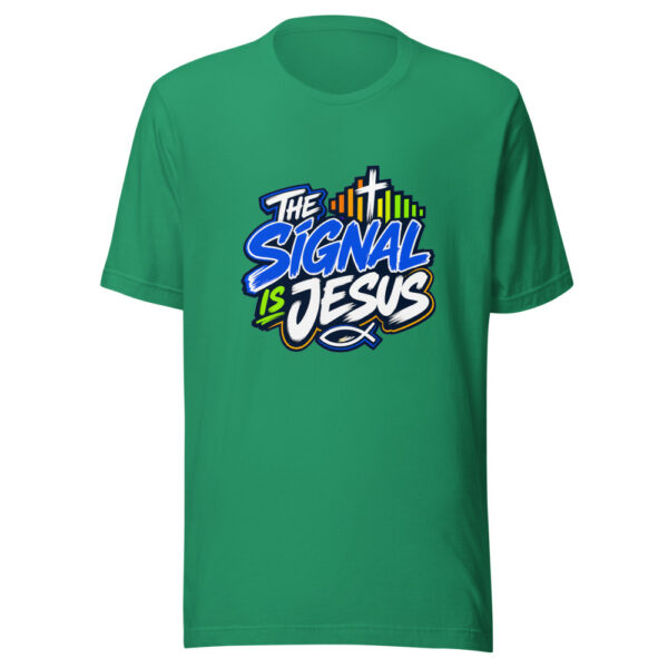 The Signal Is Jesus Graphic Tee mockup 15
