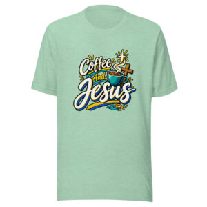 Coffee And Jesus Graphic Tee mockup 1 Coffee And Jesus Graphic Tee front view